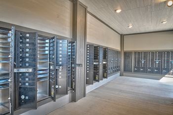 a view of the vaulted ceilings and rows of lockers